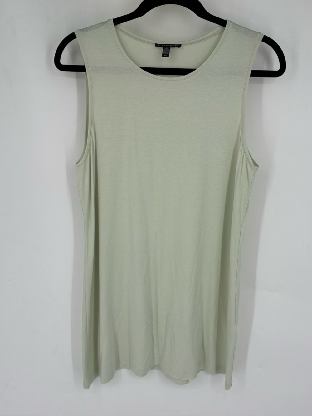 Eileen Fisher Small Mint Green Tank Top Viscose Stretch Pastel Summer Vaca Beach